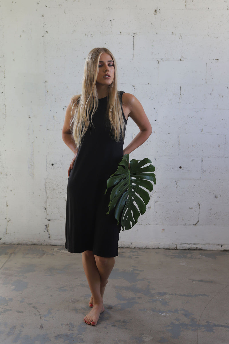 Slip Dress Sleeveless Basic Bar Slip Dress Sleeveless Basic Bar