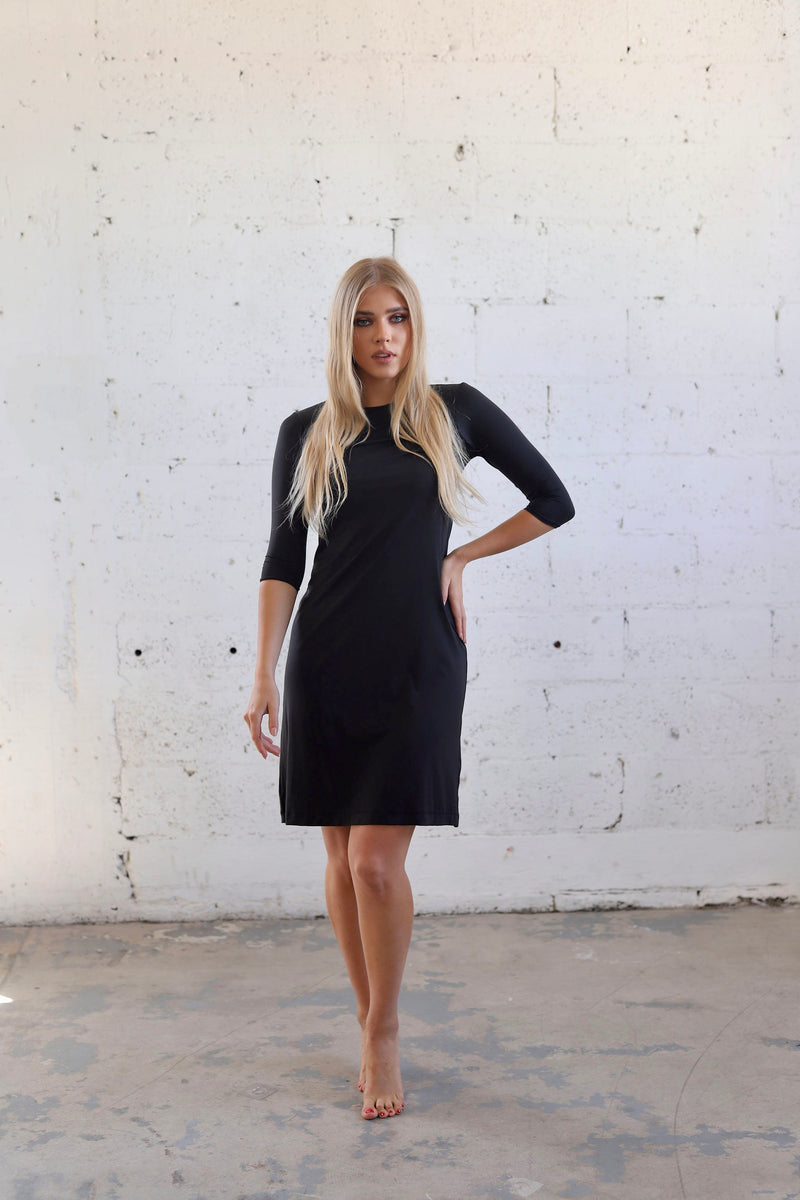 Slip Dress with Sleeves Basic Bar Slip Dress with Sleeves Basic Bar